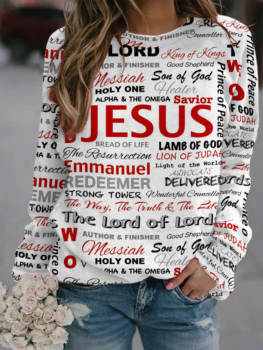 Jesus The Lord Christian Women's Sweatshirt Faith Based Apparel Gifts For Her-1 Jesus The Lord Christian Women's Sweatshirt Faith Based Apparel Gifts For Her-1