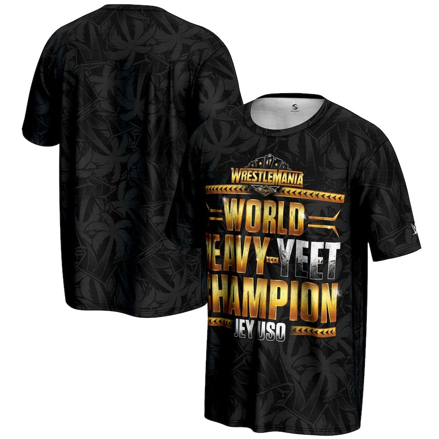 Jey Uso WrestleMania 41 Winner Shirt World Heavy Yeet Champion Merch Fan Gifts-1