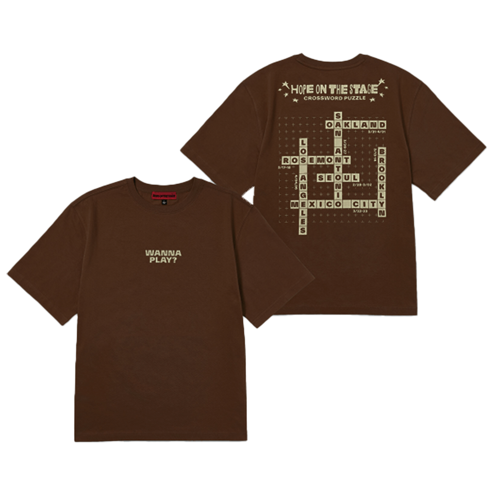 Jhope Merch Tour T-Shirt Crossword Puzzle Hope On The Stage Merch Gifts For Music Fan-1