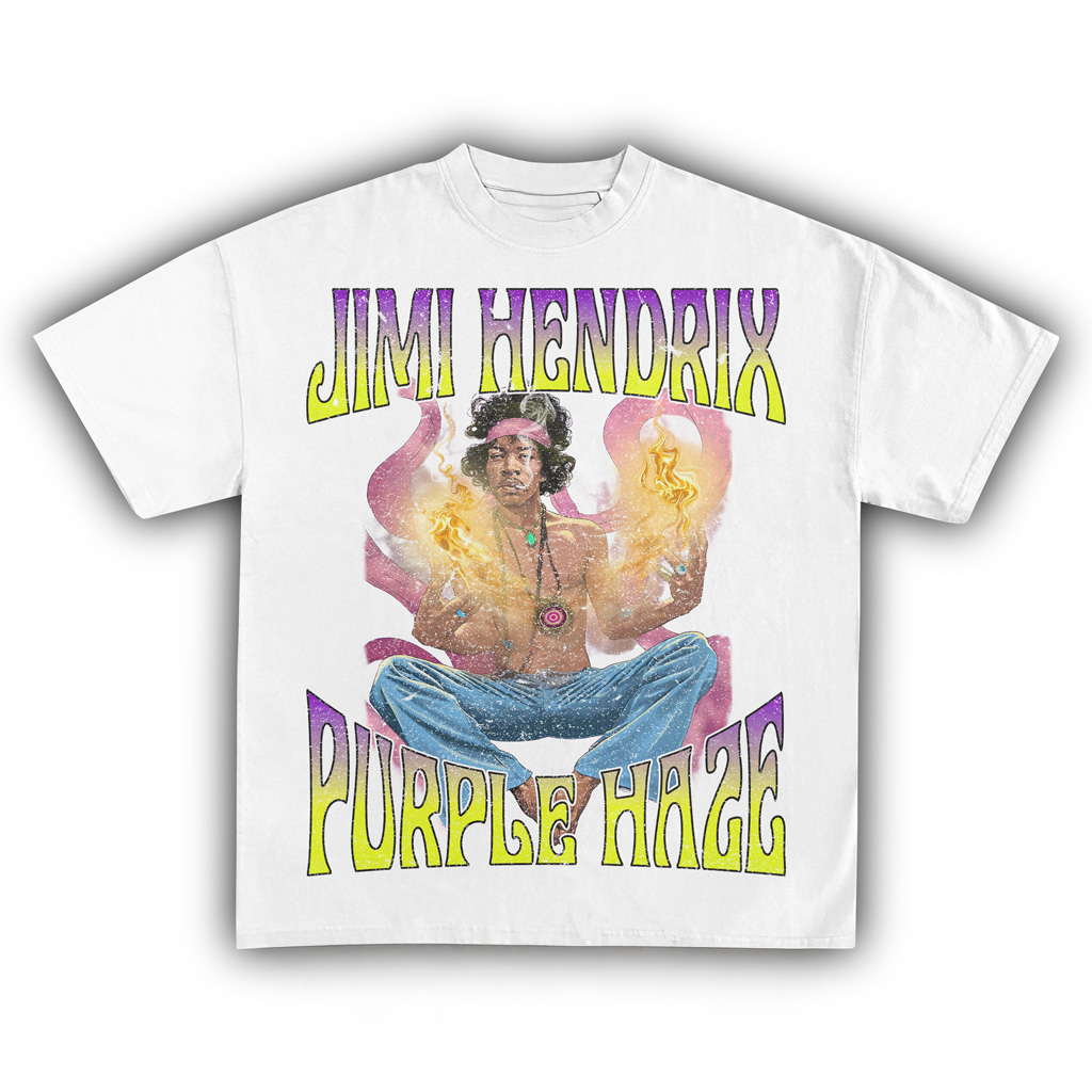 Jimi Hendrix Purple Haze T-Shirt Fan Merch Christmas Gifts For Friends-1