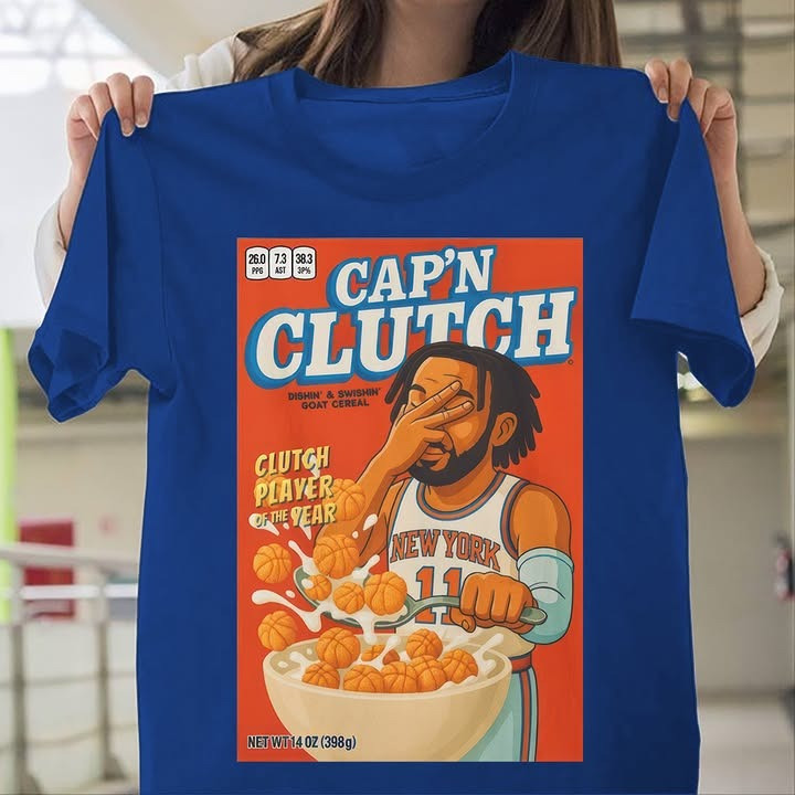 Jimmy Buffett New York Knicks Cap'N Clutch T-Shirt Funny Knicks Merch Fan Gifts For Him-1
