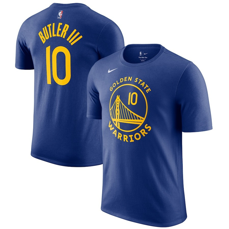 Jimmy Butler III T-Shirt Royal Golden State Warriors Icon Name & Number Shirt Fan Merch-1