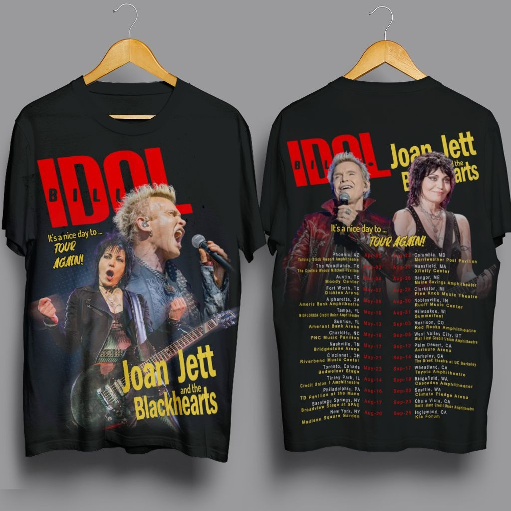 Joan Jett And The Blackhearts Tour Dates 2025 Merch T-Shirt Best Gifts For Music Fans-1