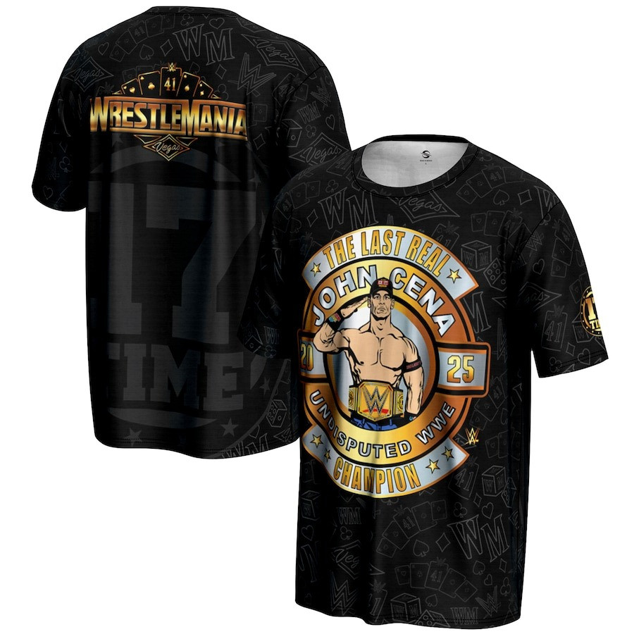 John Cena WrestleMania 41 Winner T-Shirt 2025 The Last Real Champion John Cena Merch-1