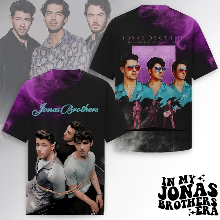 Jonas Brothers Living The Dream Tour 2025 Merch T-Shirt Concert Clothing Gifts For Fans-1