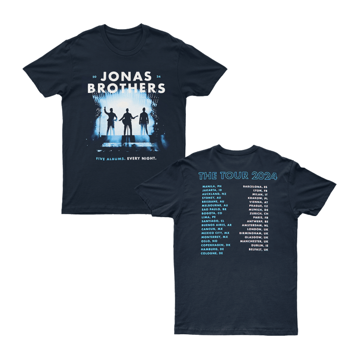 Jonas Brothers Navy Tour Tshirt Gift For Music Lovers-1