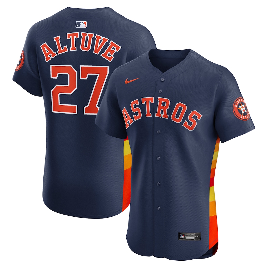 Jose Altuve Houston Astros Nike Alternate 2 Elite Player Jersey - Navy-1 Jose Altuve Houston Astros Nike Alternate 2 Elite Player Jersey - Navy-1