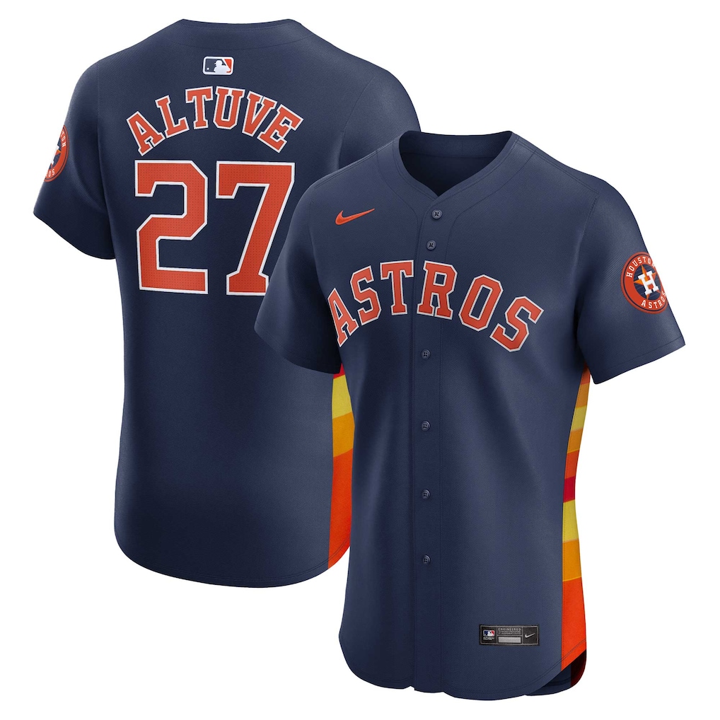 Jose Altuve Houston Astros Nike Alternate Elite Player Jersey - Navy-1 Jose Altuve Houston Astros Nike Alternate Elite Player Jersey - Navy-1