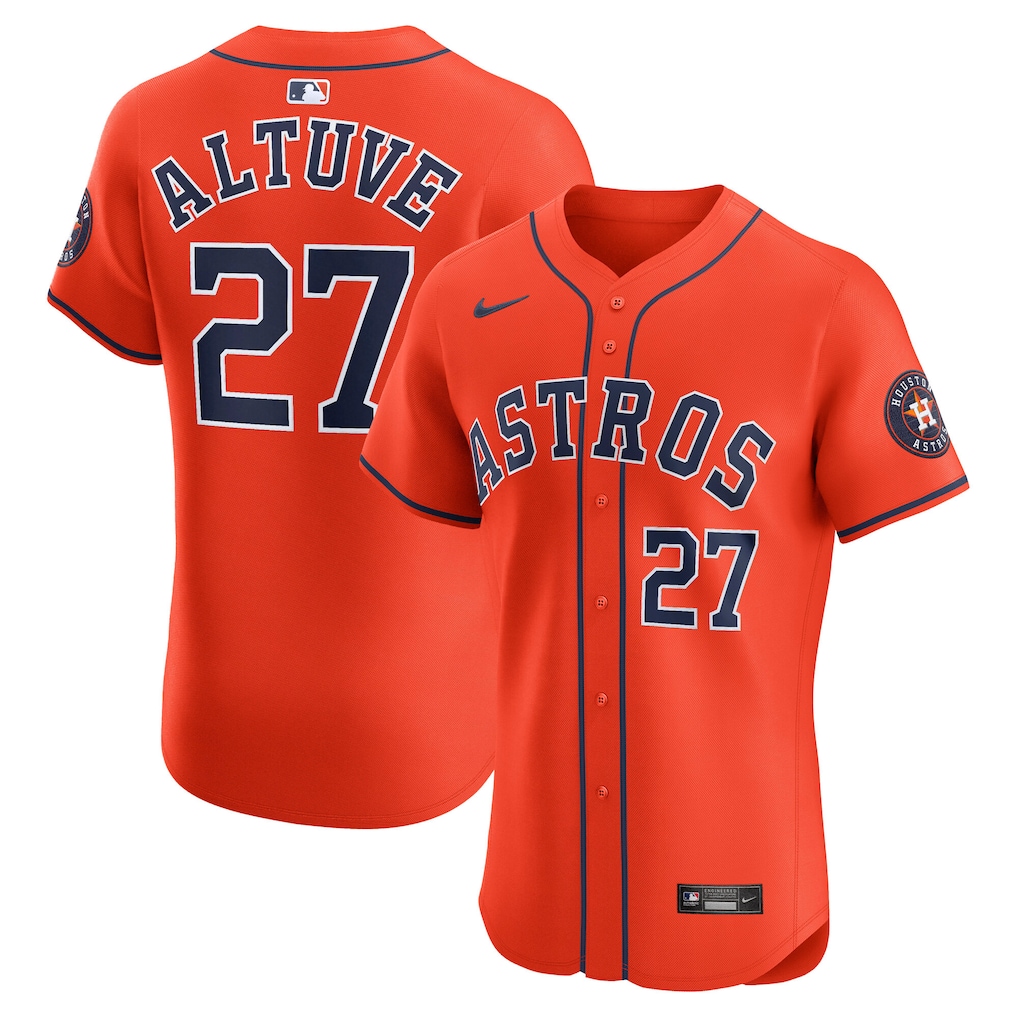 Jose Altuve Houston Astros Nike Alternate Elite Player Jersey - Orange-1
