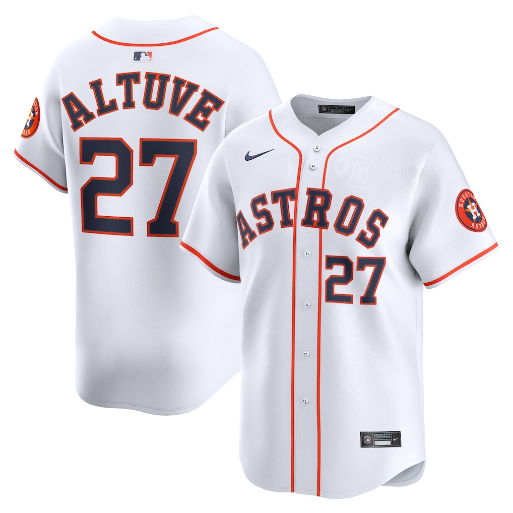 Jose Altuve Houston Astros Nike Home Limited Player Jersey - White-1