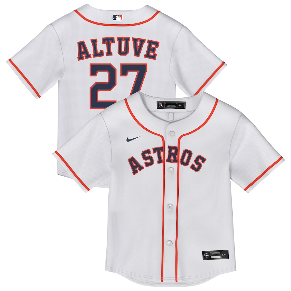 Jose Altuve Houston Astros Nike Toddler Home Replica Player Jersey - White-1 Jose Altuve Houston Astros Nike Toddler Home Replica Player Jersey - White-1
