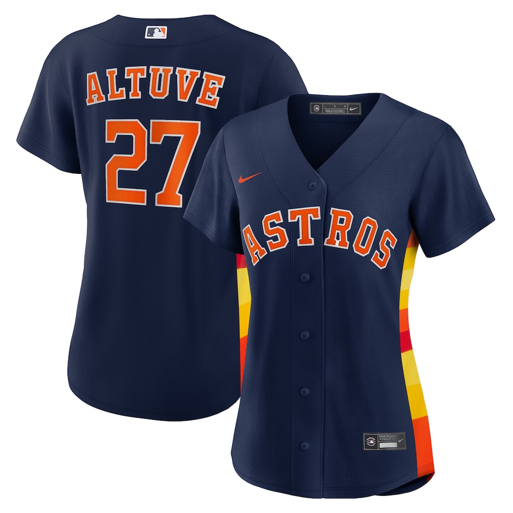 Jose Altuve Houston Astros Nike Women's Alternate Replica Player Jersey - Navy-1