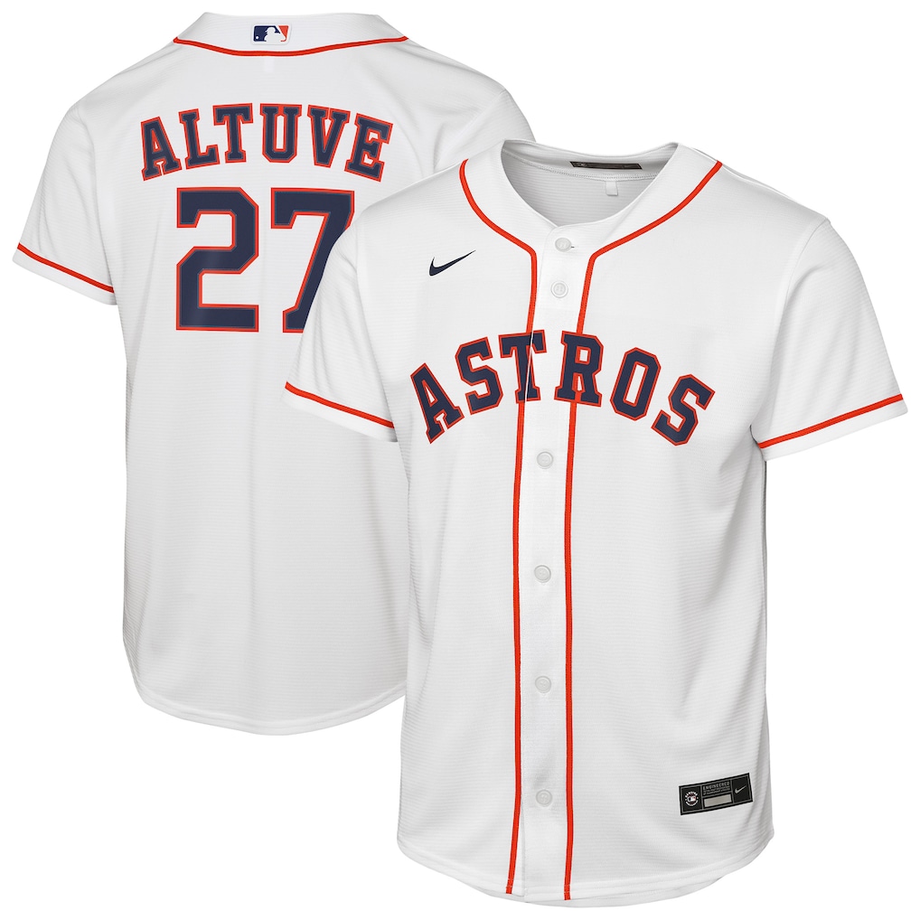 Jose Altuve Houston Astros Nike Youth Home Replica Player Jersey - White-1 Jose Altuve Houston Astros Nike Youth Home Replica Player Jersey - White-1