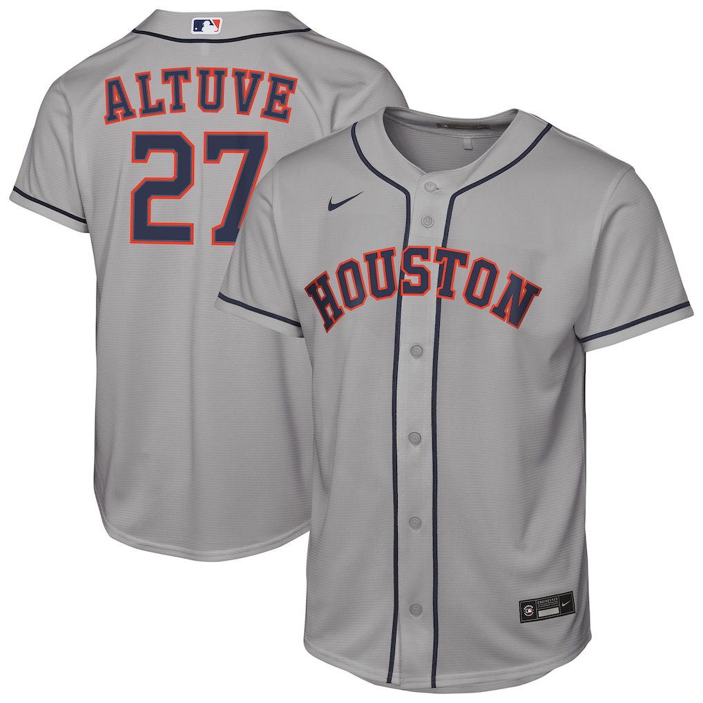 Jose Altuve Houston Astros Nike Youth Road Replica Jersey - Gray-1