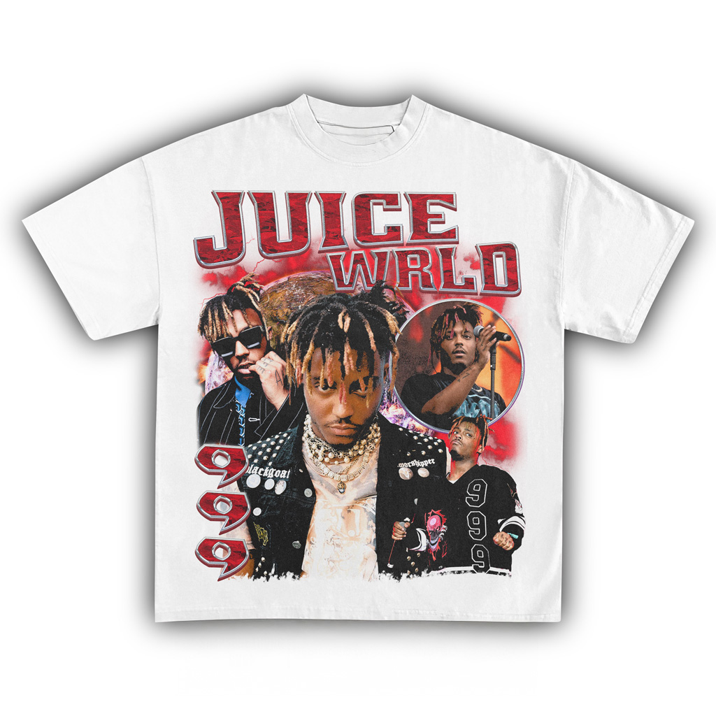 Juice WRLD 999 White Shirt Juice WRLD Merch Music Gift Ideas For Guys-1
