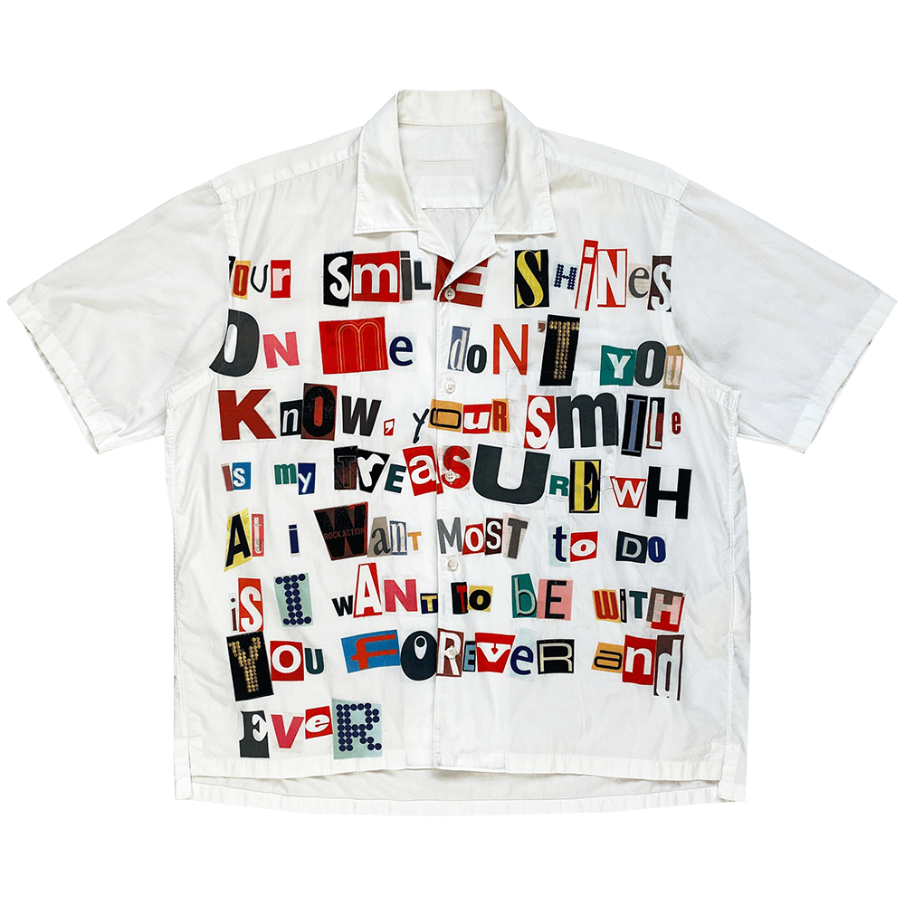 Junya Watanabe Poem Hawaiian Shirt Junya Watanabe Ransom Note Poem Shirt Gifts For Fans-1 Junya Watanabe Poem Hawaiian Shirt Junya Watanabe Ransom Note Poem Shirt Gifts For Fans-1