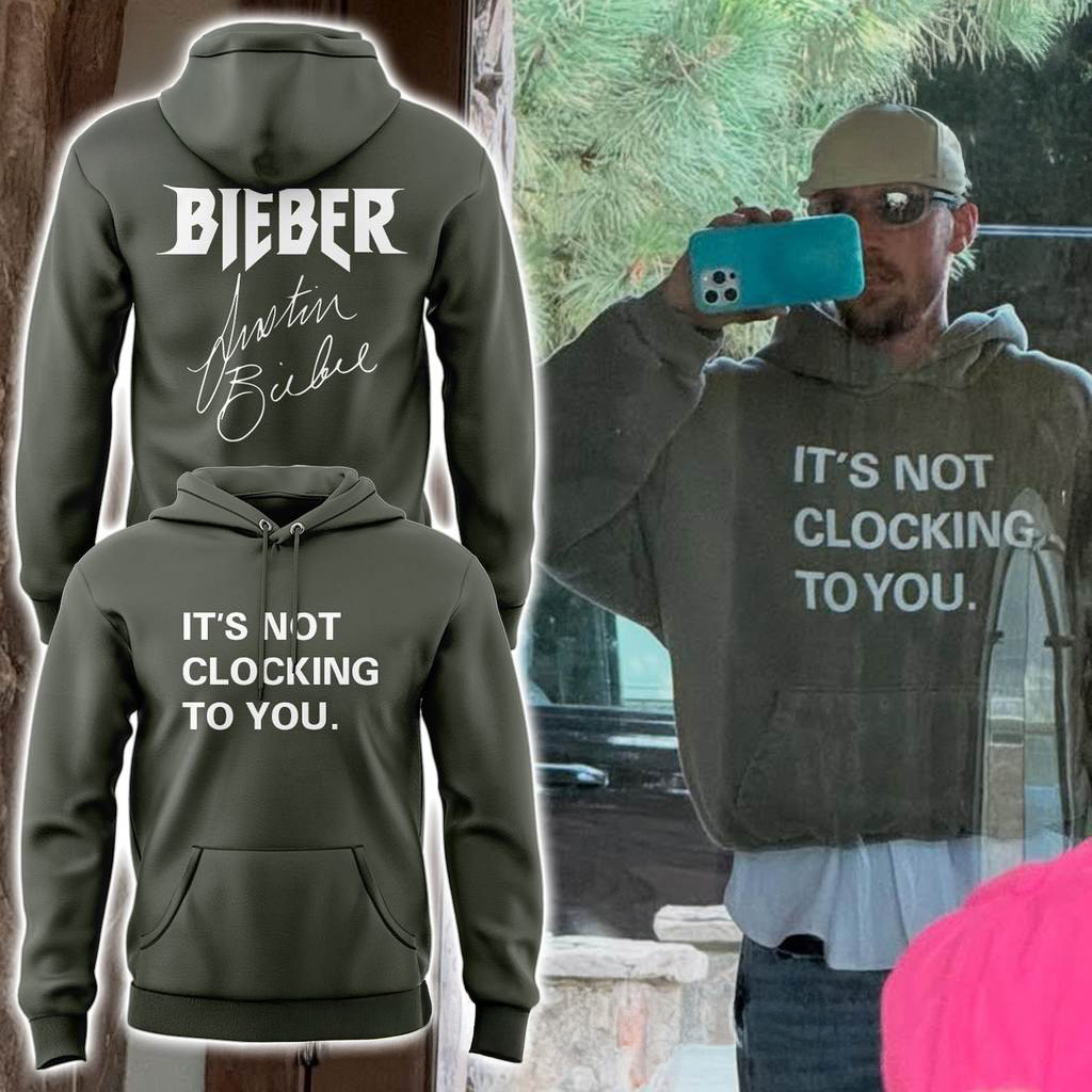 Justin Bieber It's Not Clocking To You Special Grey Hoodie Christmas Gifts For Music Lovers-1