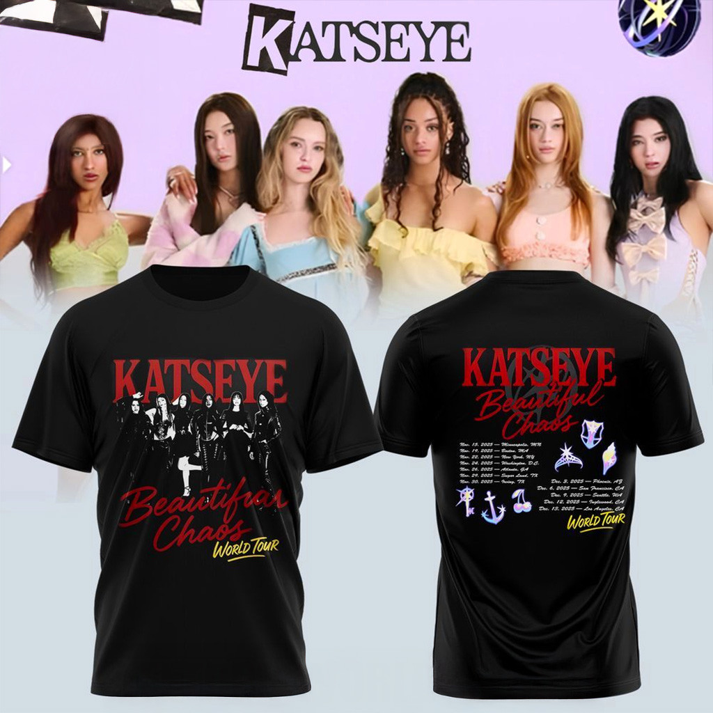 KATSEYE The Beautiful Chaos World Tour 2025 T-Shirt KATSEYE Merch Gifts For Sister-1