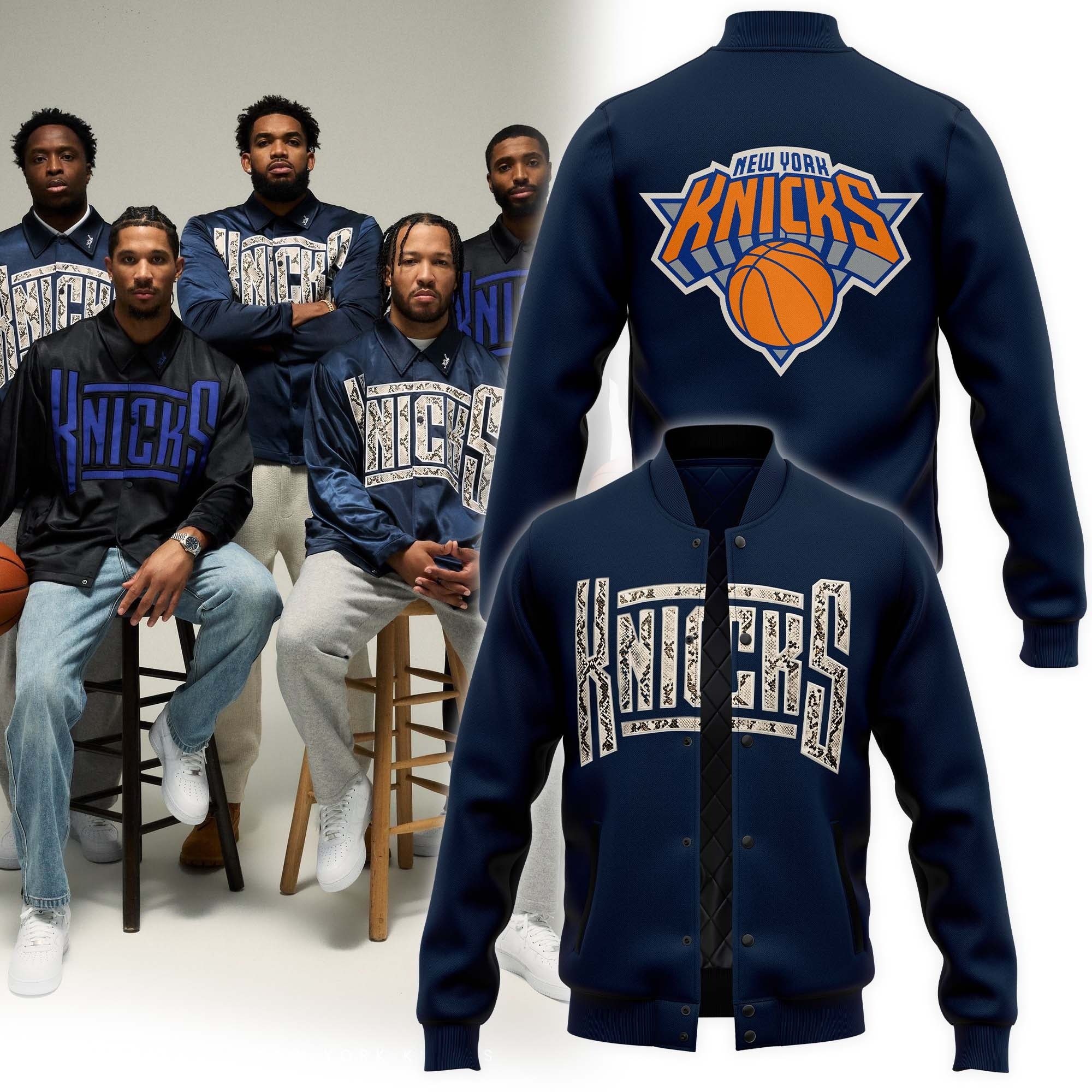 KITH x New York Knicks Bomber Jacket Best Gifts For Knicks Fans For Him-1