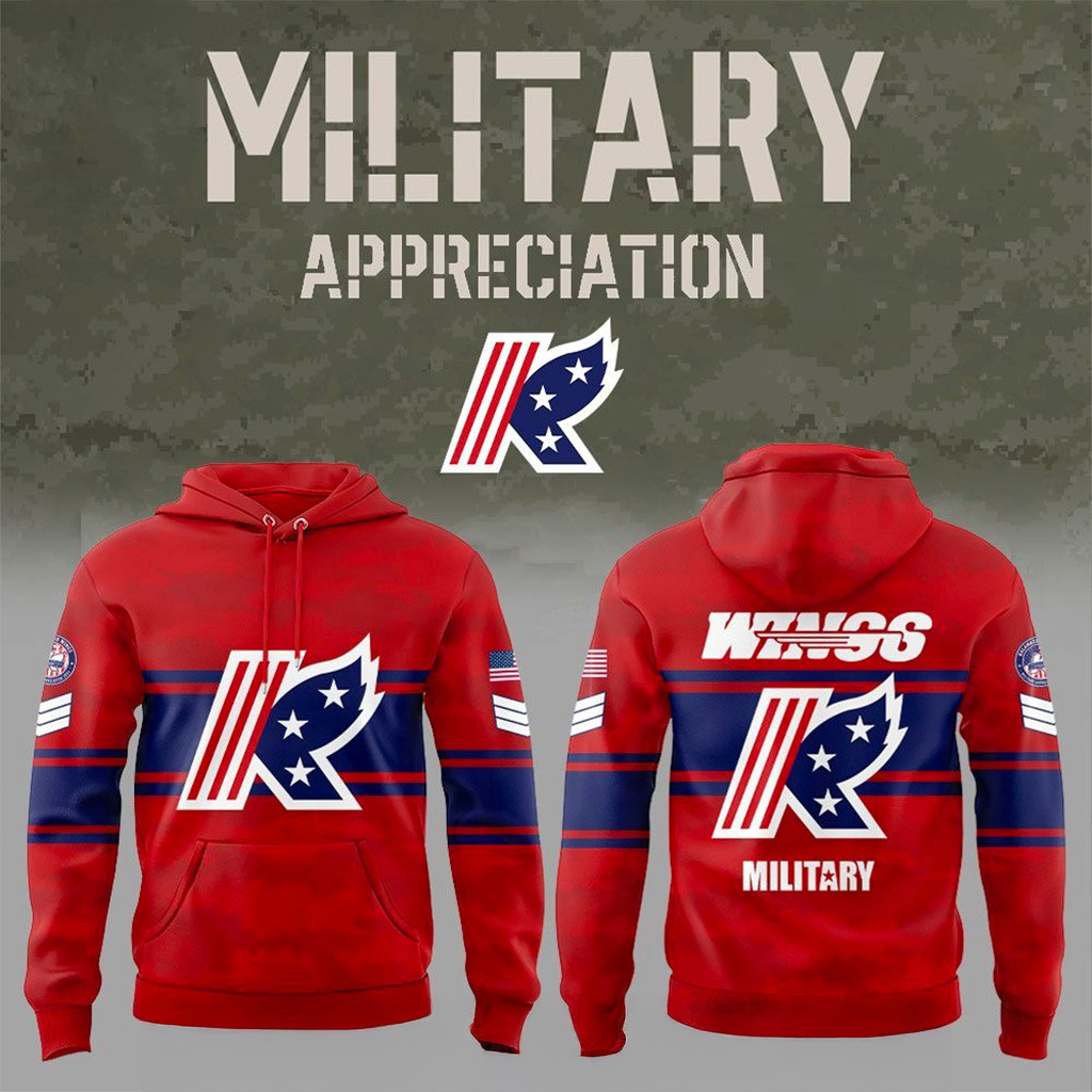 Kalamazoo Wings Military Appreciation 2025 Hoodie Wings Merch Christmas Gift Ideas For Dad-1