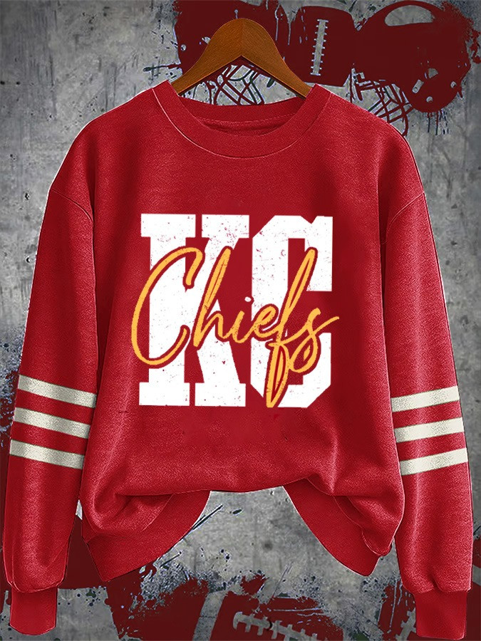 Kansas Chiefs Sweatshirt Red Kansas Chiefs Merch Fan Game Day Best Gifts For Her-1