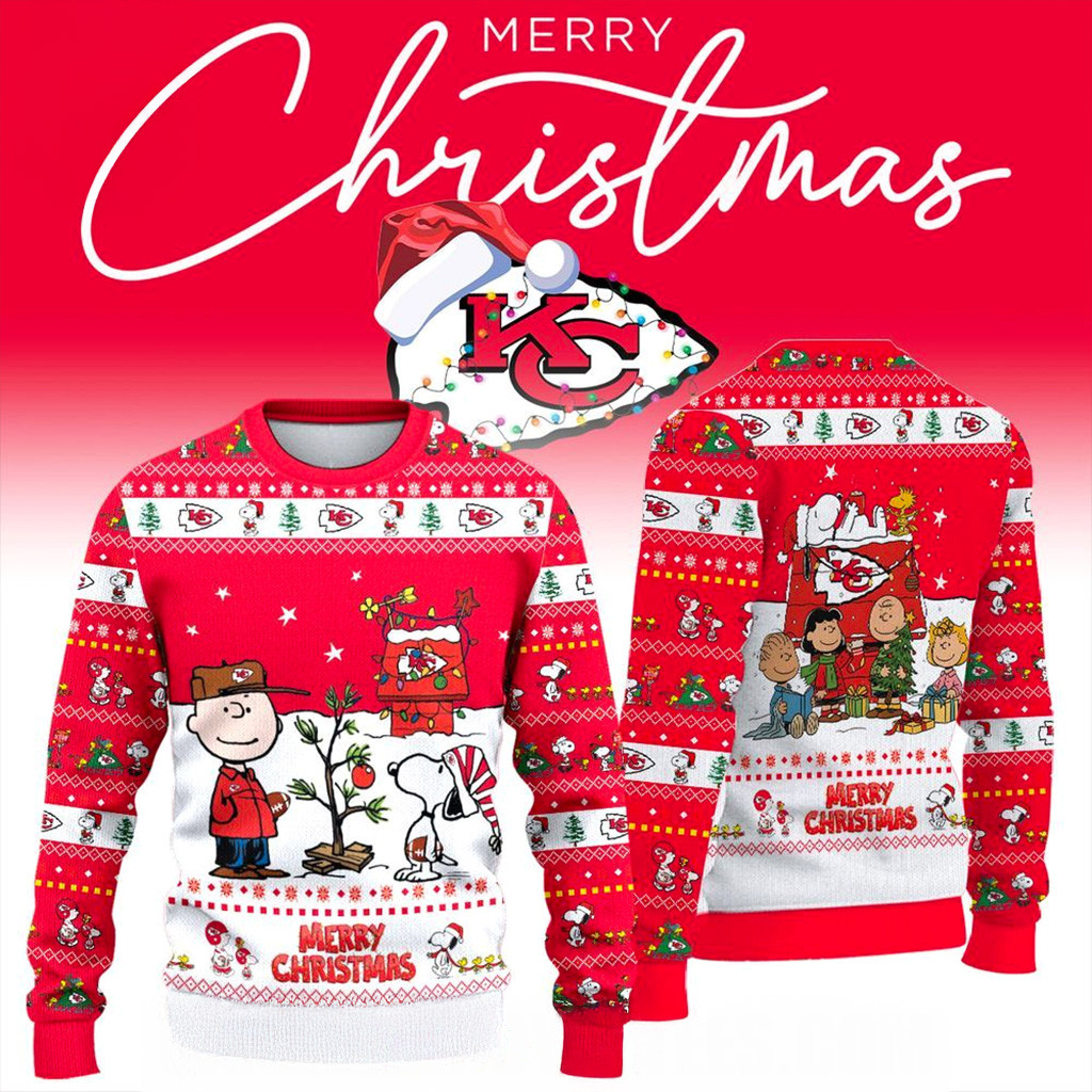 Kansas City Chiefs 2025 Snoopy Christmas New Ugly Sweater Chiefs Merch Christmas Gifts For Her-1