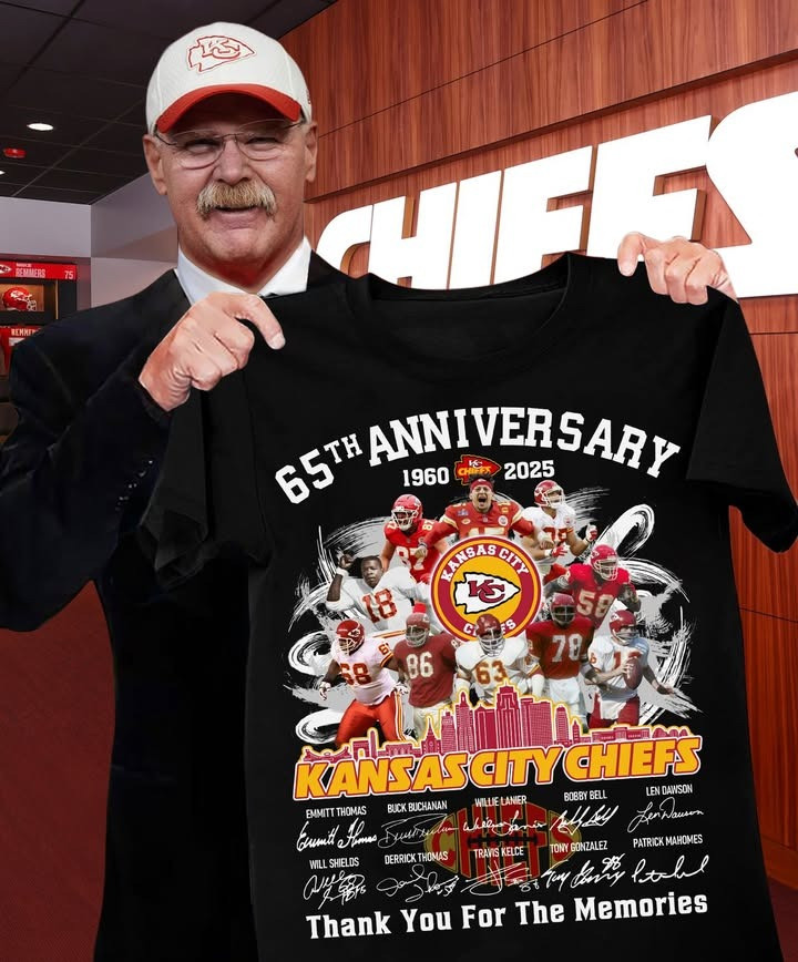 Kansas City Chiefs 65th Anniversary 1960 2025 T-Shirt Chiefs Merch Best Football Gifts-1