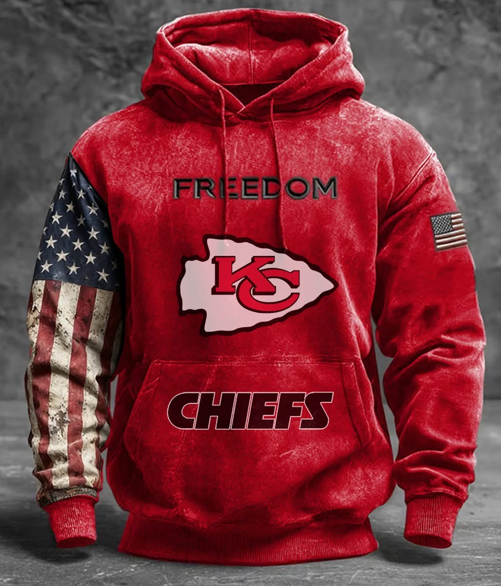 Kansas City Chiefs Freedom Hoodie Chiefs Merch Gift Ideas For Football Lovers-1
