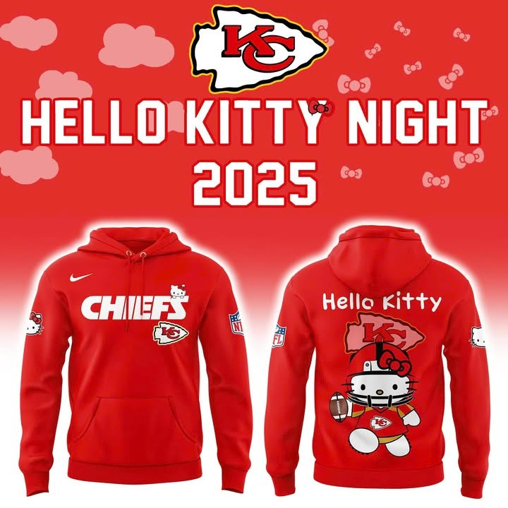 Kansas City Chiefs Hello Kitty Night 2025 Hoodie Cute Football Chiefs Fan Gifts For Her-1
