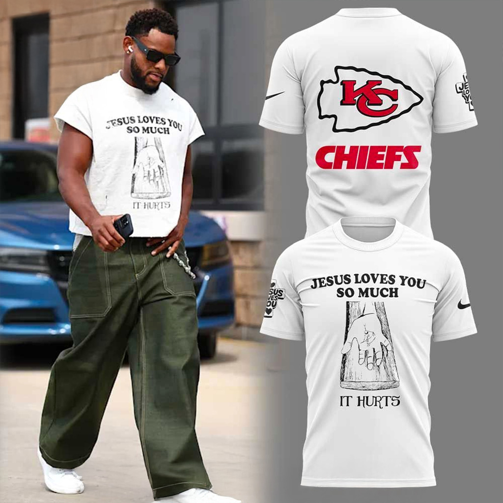 Kansas City Chiefs Jesus Loves You So Much T-Shirt Chiefs Merch Gift For Christian-1