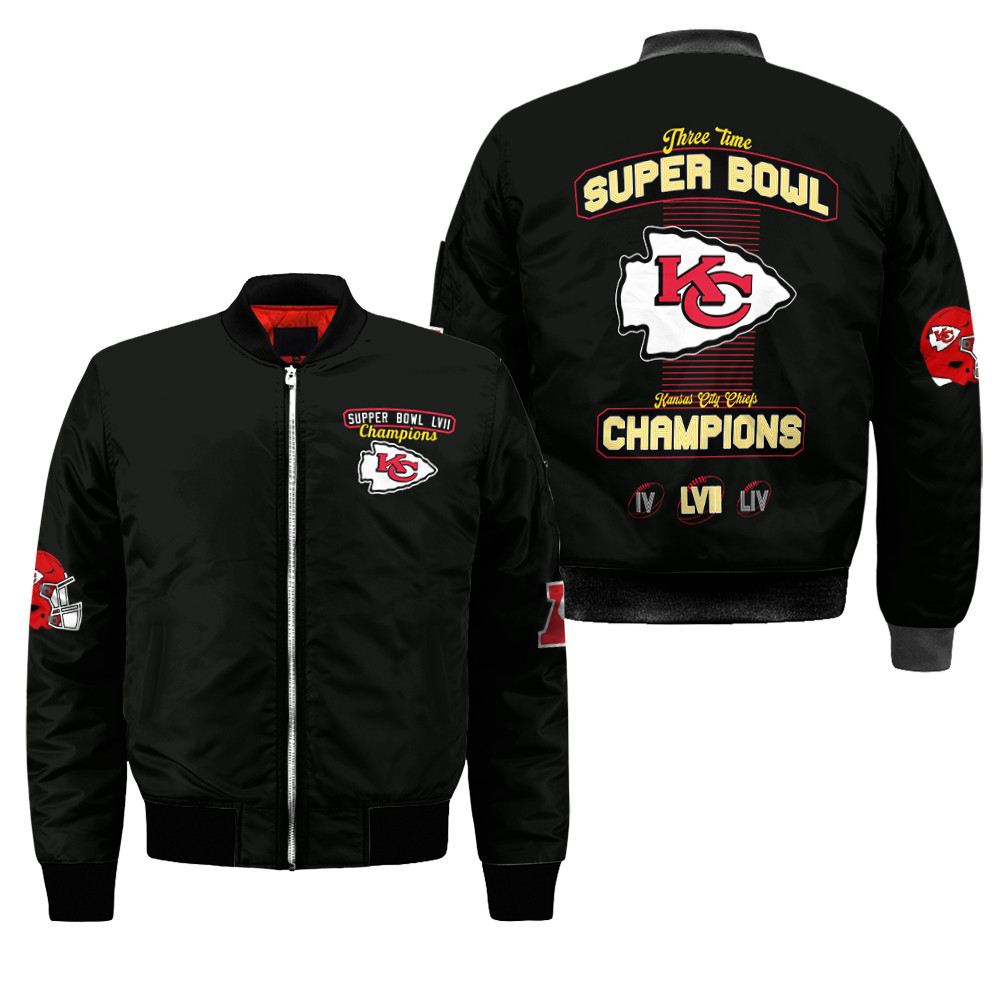 Kansas City Chiefs Super Bowl LVII Bomber Jacket Football Gifts For Men-1