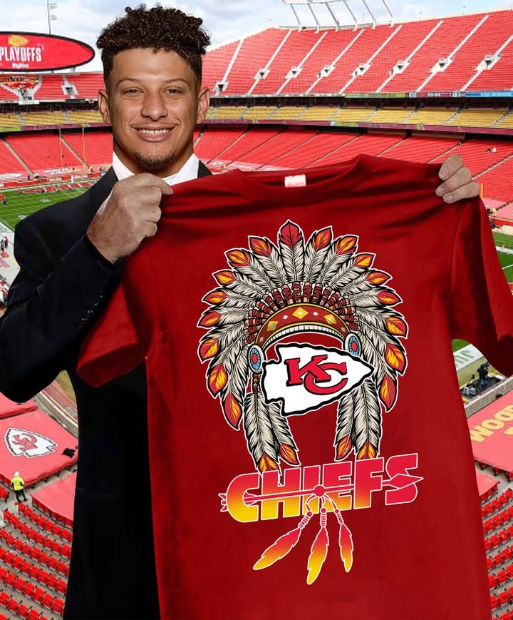 Kansas City Chiefs X Native American T-Shirt Chiefs Merch Native American Gift Ideas-1