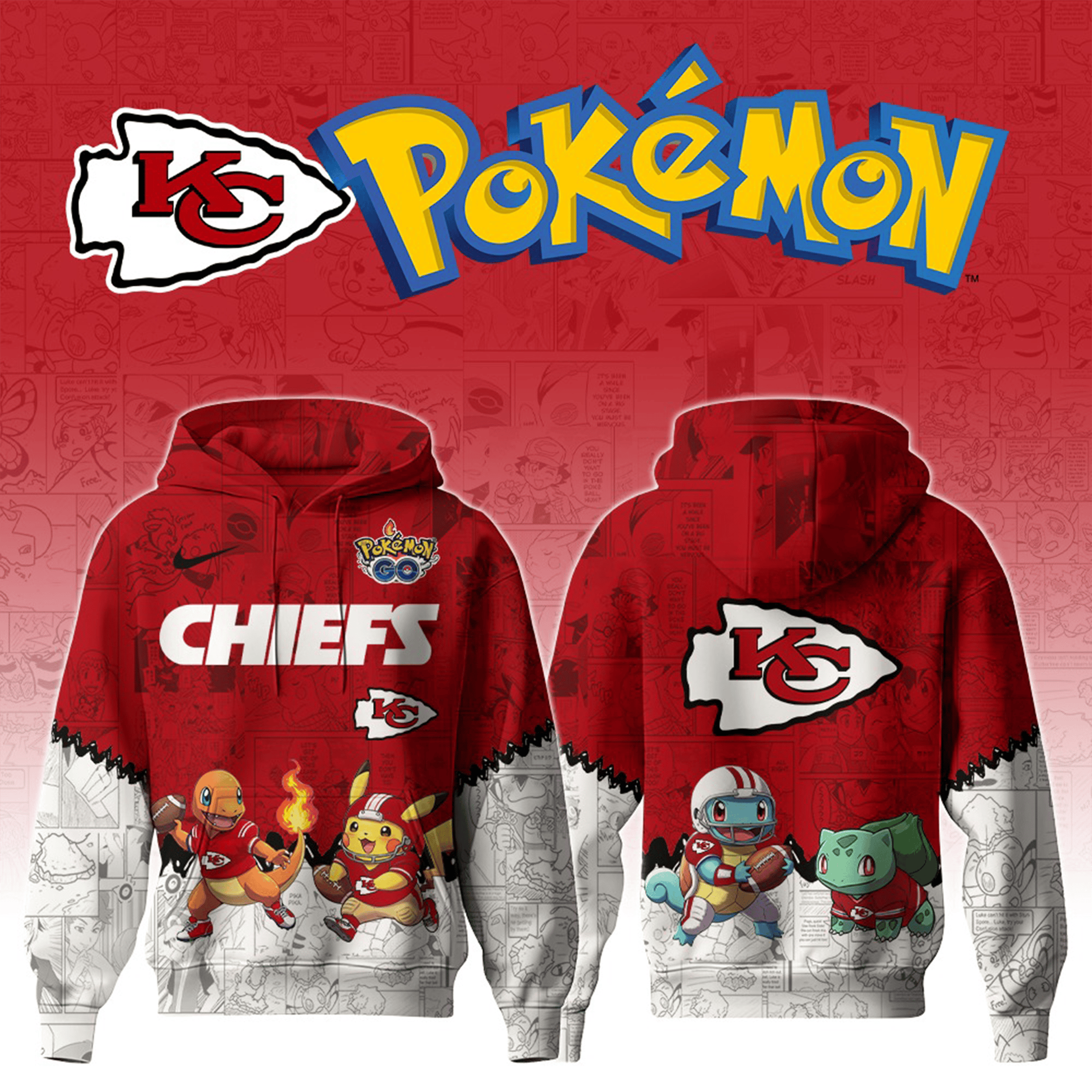 Kansas City Chiefs X Pokemon Hoodie Special Pokemon Limited Edition Hoodie KC Chiefs Gifts-1