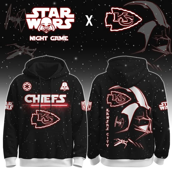 Kansas City Chiefs X Star War Hoodie Chiefs Merch Best Gifts For Star Wars Fans-1 Kansas City Chiefs X Star War Hoodie Chiefs Merch Best Gifts For Star Wars Fans-1
