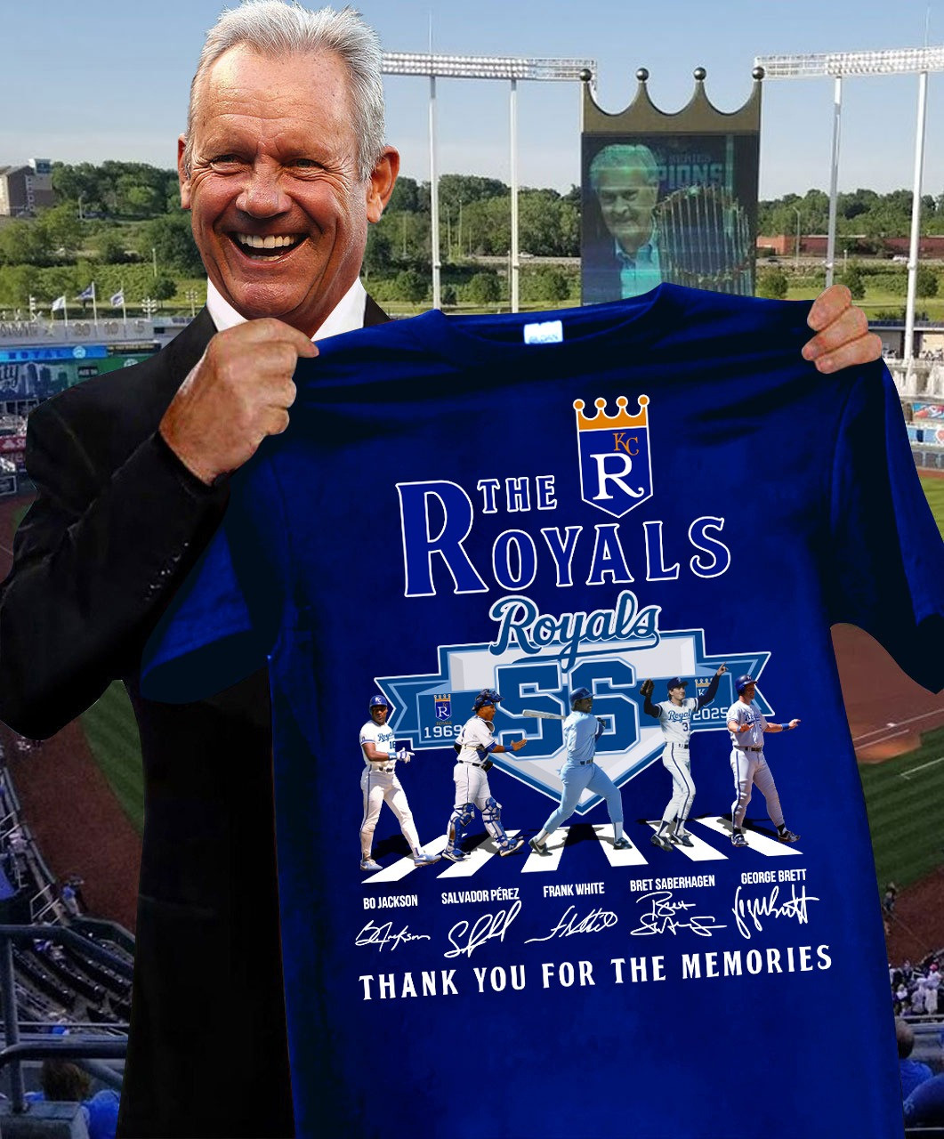 Kansas City Royals 56th Anniversary 1969-2025 Shirt Thank You For The Memories Fan Gifts-1