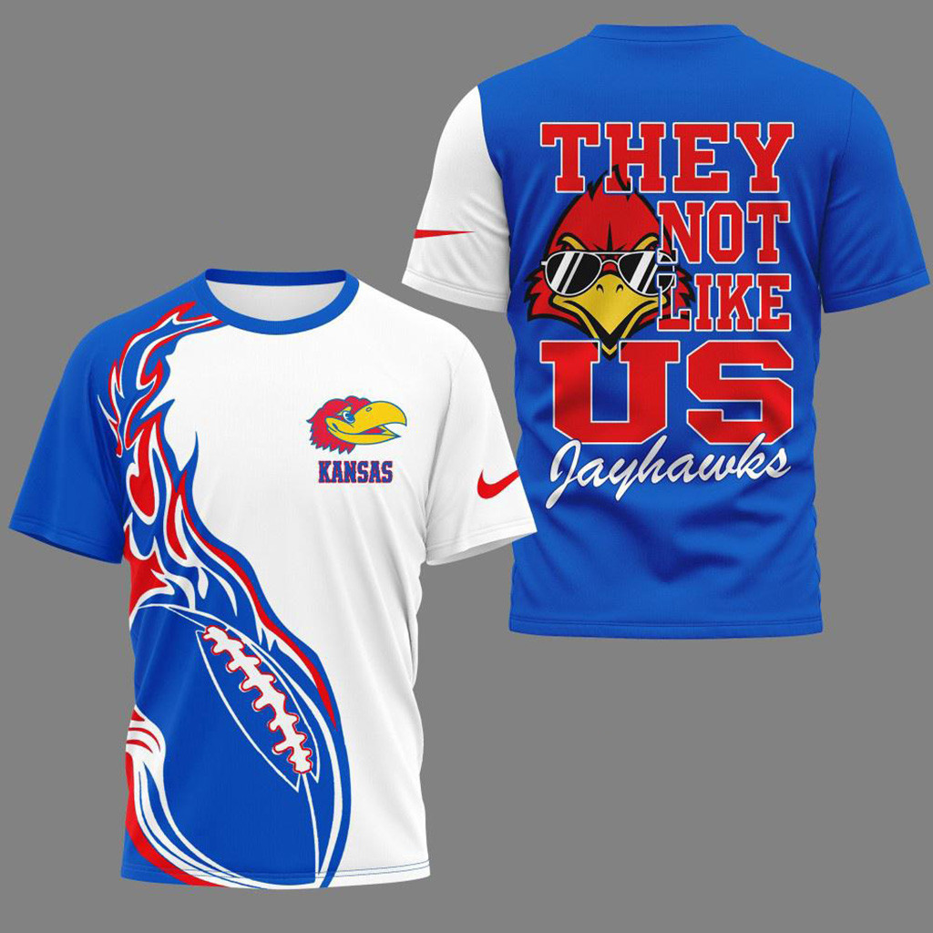 Kansas Jayhawks 2025 NCAA They Not Like US Shirt Jayhawks Merch Christmas Gifts For Father-1