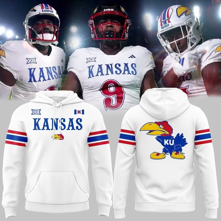 Kansas Jayhawks Football Hoodie Special Edition Uniform Premier Strategy Hoodie Fan Merch-1