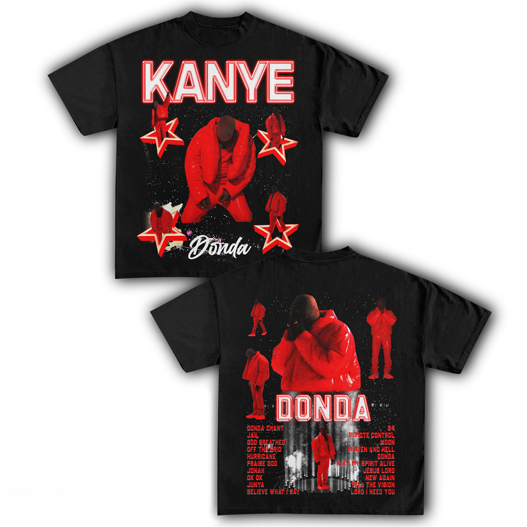 Kanye West Donda Black Shirt Kanye West Merch Music Lover Gift Ideas For Him-1