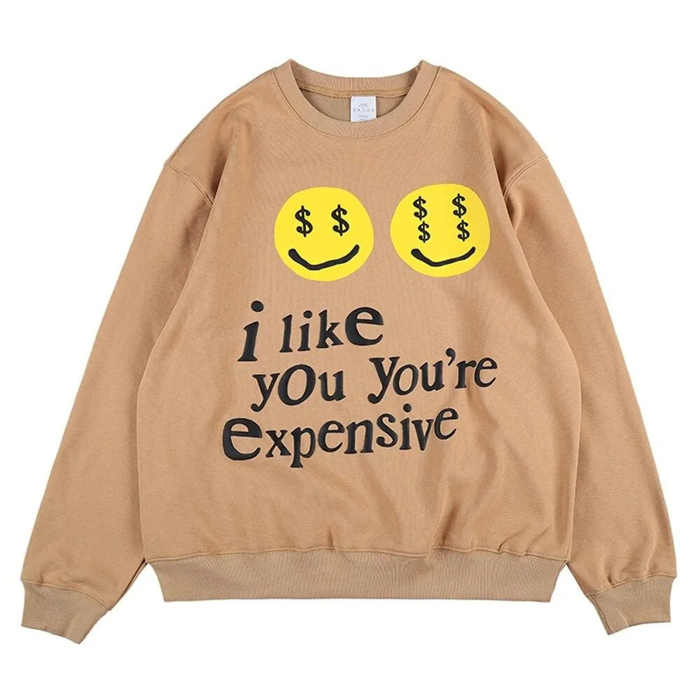 Kanye West I Like You You're Expensive Sweatshirt Brown Kanye West Merch-1
