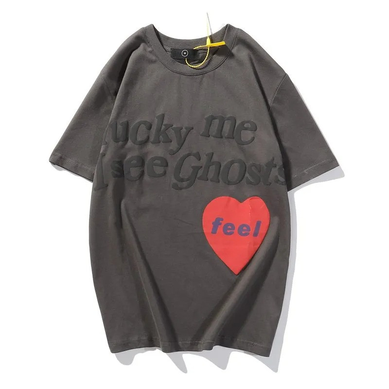 Kanye West Lucky Me I See Ghosts Shirt Merch Brown I See Ghosts Crewneck T-Shirt-1