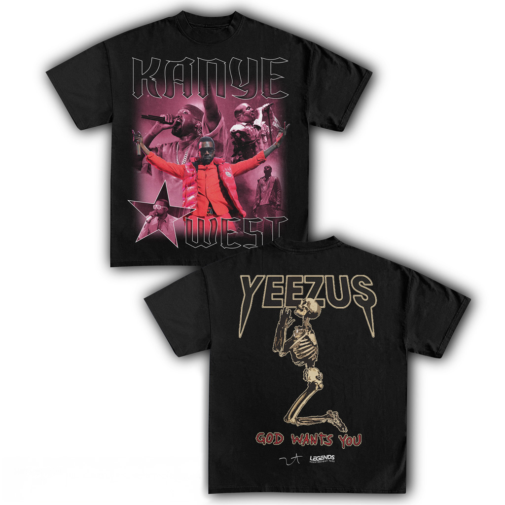 Kanye West Yeezus God Wants You Black Shirt Kanye West Merch Gifts For Music Fans-1