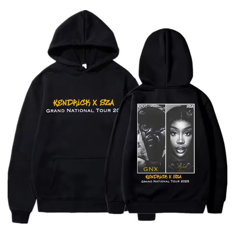 Kendrick Lamar And Sza Grand National Tour 2025 Merch Hoodie Clothing Gifts For Fans-1