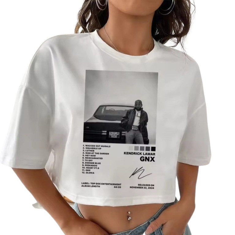 Kendrick Lamar GNX Tour Merch GNX Kendrick Lamar Crop Top Shirt Apparel Gifts For Her-1