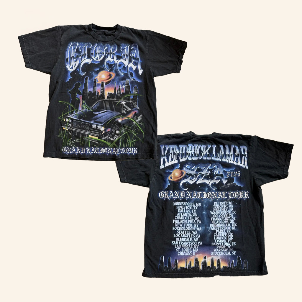 Kendrick Lamar SZA Grand National Tour Merch 2025 Gloria T-Shirt Gifts For Music Fan-1