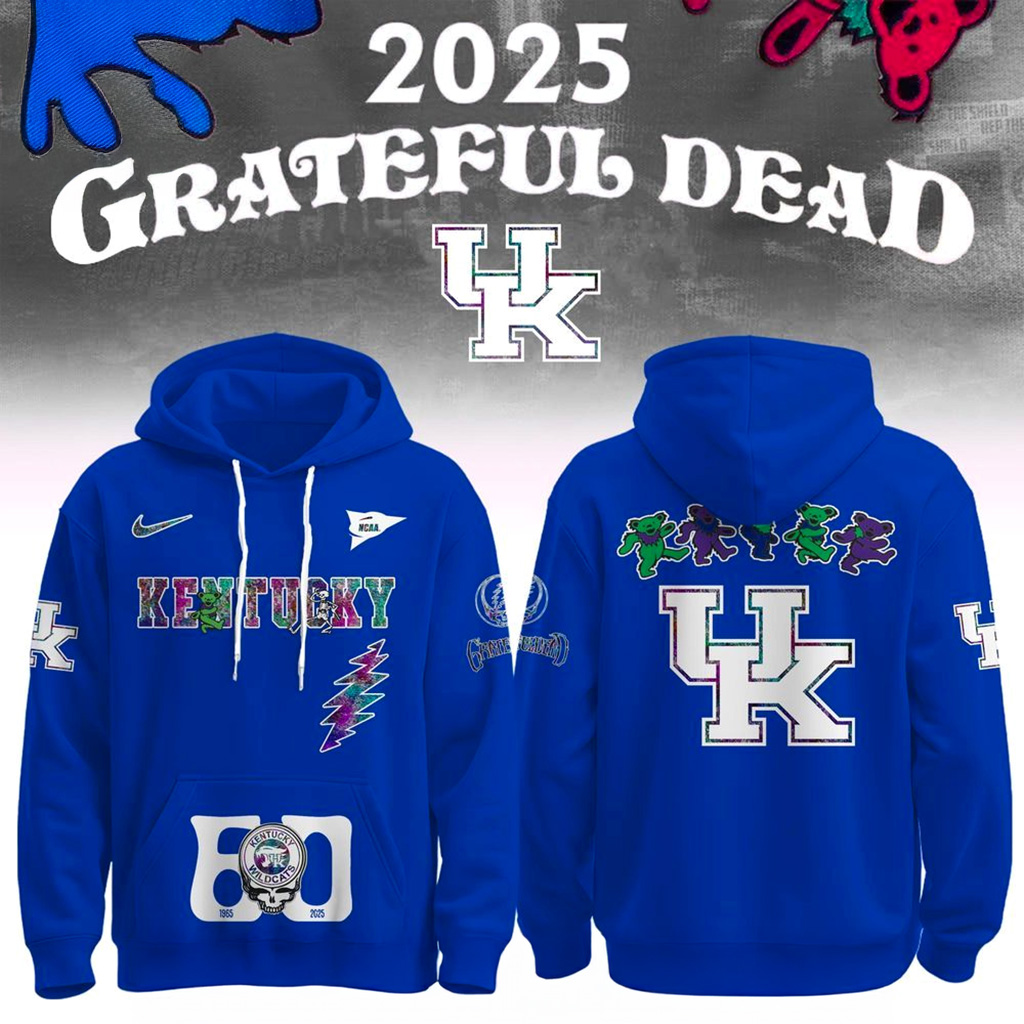 Kentucky Wildcats x Grateful Dead 60th 1965 2025 Hoodie Wildcats Merch Christmas Gifts For Fans-1