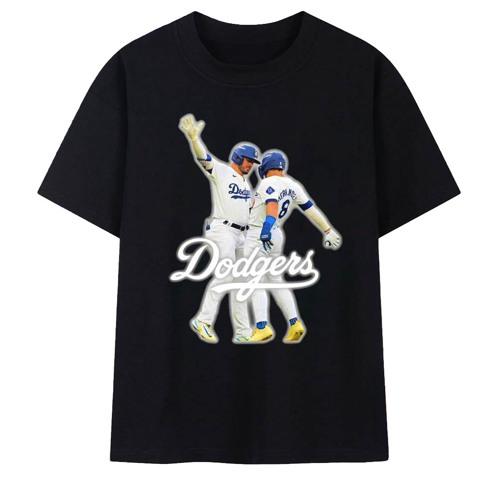 Kike Hernandez And Gavin Lux Crotch Bump LA Dodgers T-Shirt Dodgers World Series Merch 2025-1