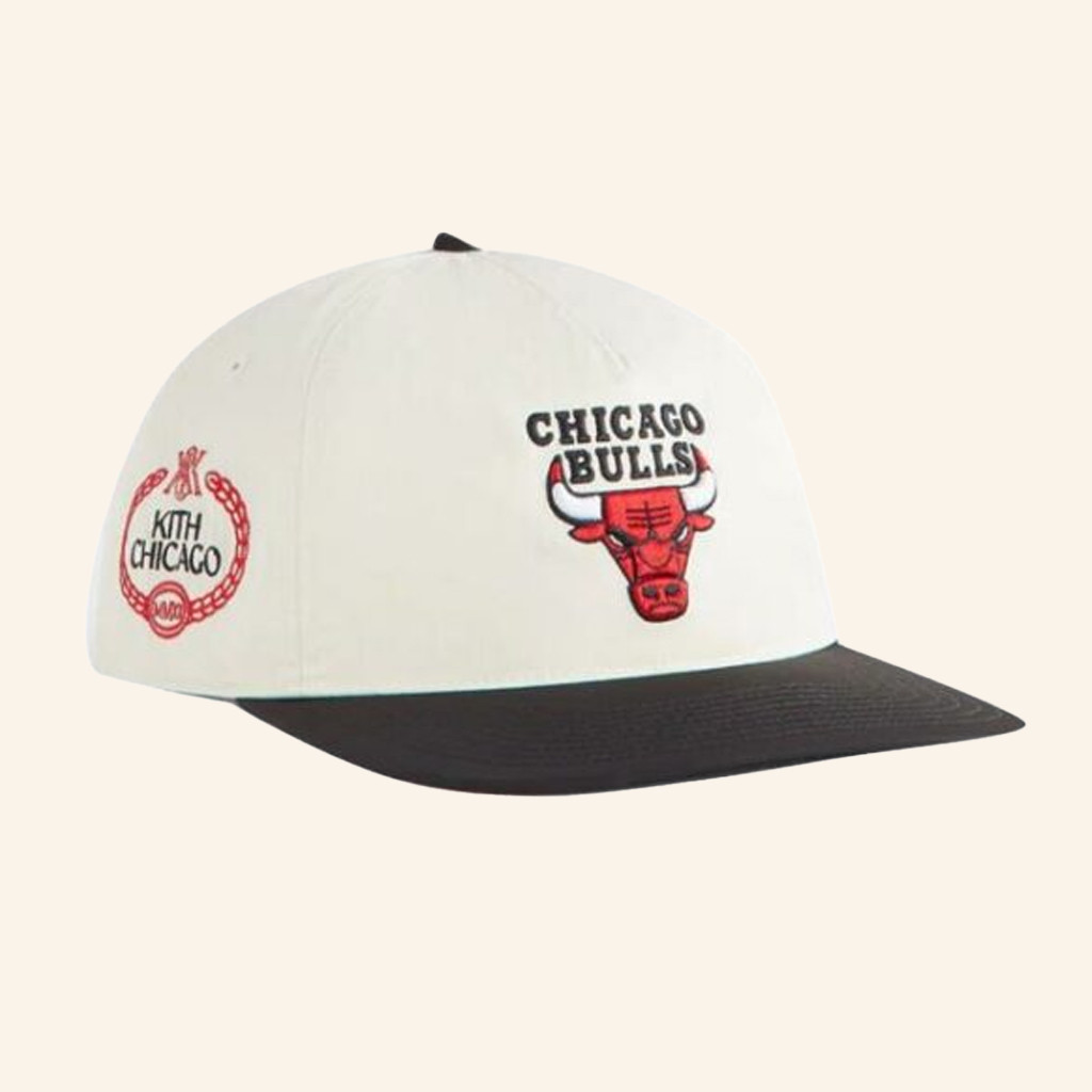 Kith Merch The Chicago Bulls Logo Embroidered Snapback Hat Basketball Enthusiast Gifts-1
