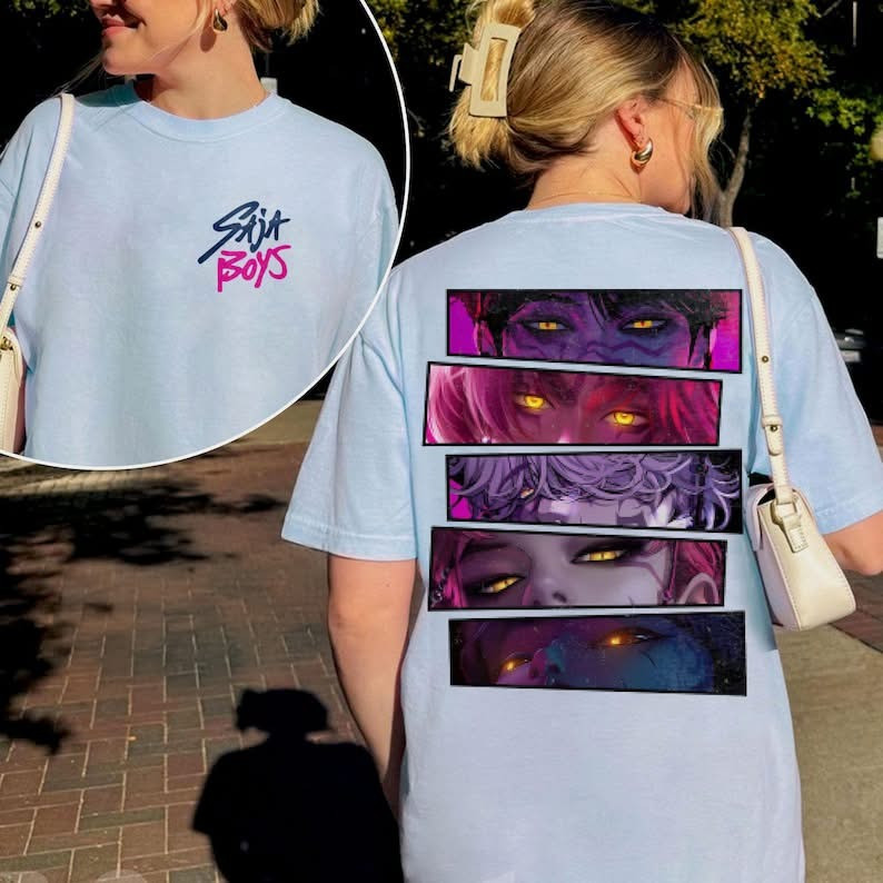 Kpop Demon Hunters Saja Boys T-Shirt Kpop Demon Hunters Fan Merch Gifts For Her-1 Kpop Demon Hunters Saja Boys T-Shirt Kpop Demon Hunters Fan Merch Gifts For Her-1