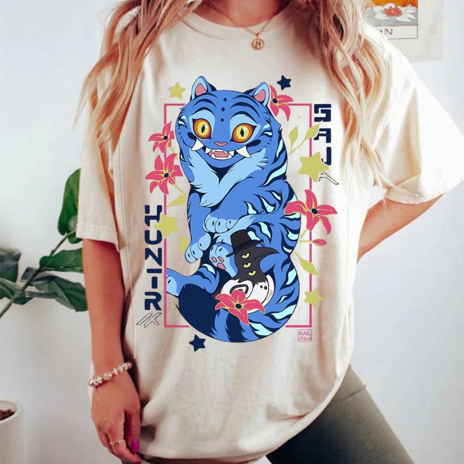 Kpop Demon Hunters Tiger Shirt Cute Kpop Demon Hunters Huntrix Fan Merch Best Gifts For Her-1