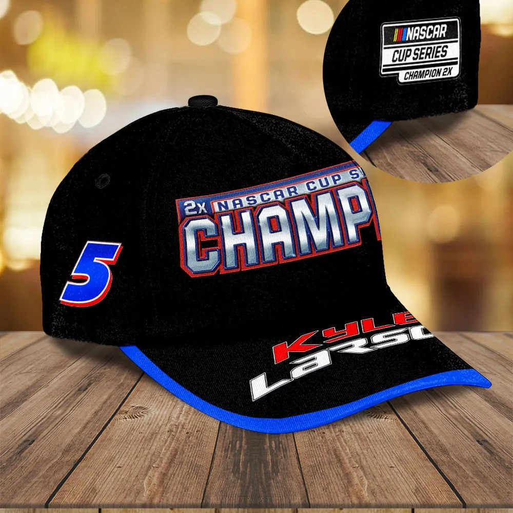 Kyle Larson 2025 Nascar Cup Series Champions Hat Kyle Larson Merch Dad Christmas Gifts-1